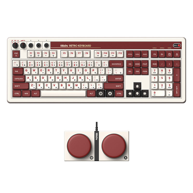 8BitDo Retro 108 Mechanical Keyboard - Mechanical Key Design with Distinctive Styling