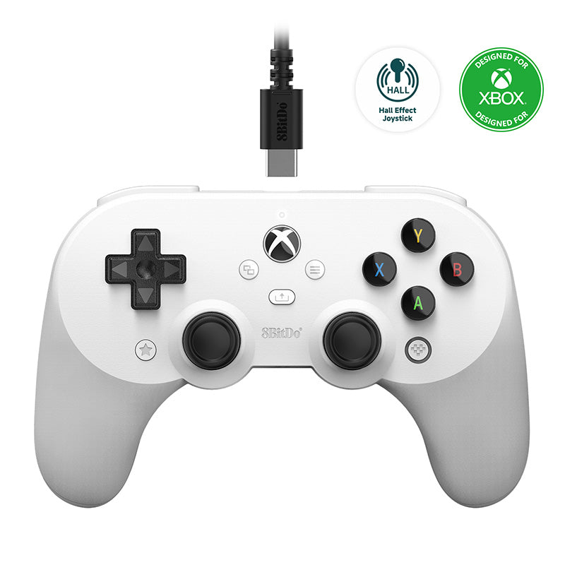 8BitDo Pro 2 Wired Controller for Xbox (Hall Effect joysticks) - Gaming Controller for Supported Systems