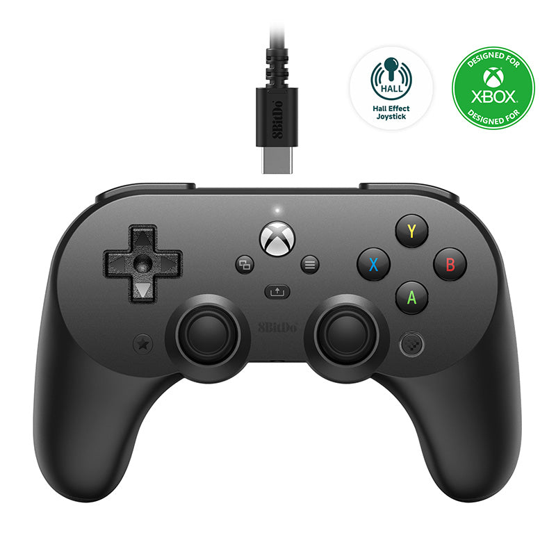 8BitDo Pro 2 Wired Controller for Xbox (Hall Effect joysticks) - Gaming Controller for Supported Systems