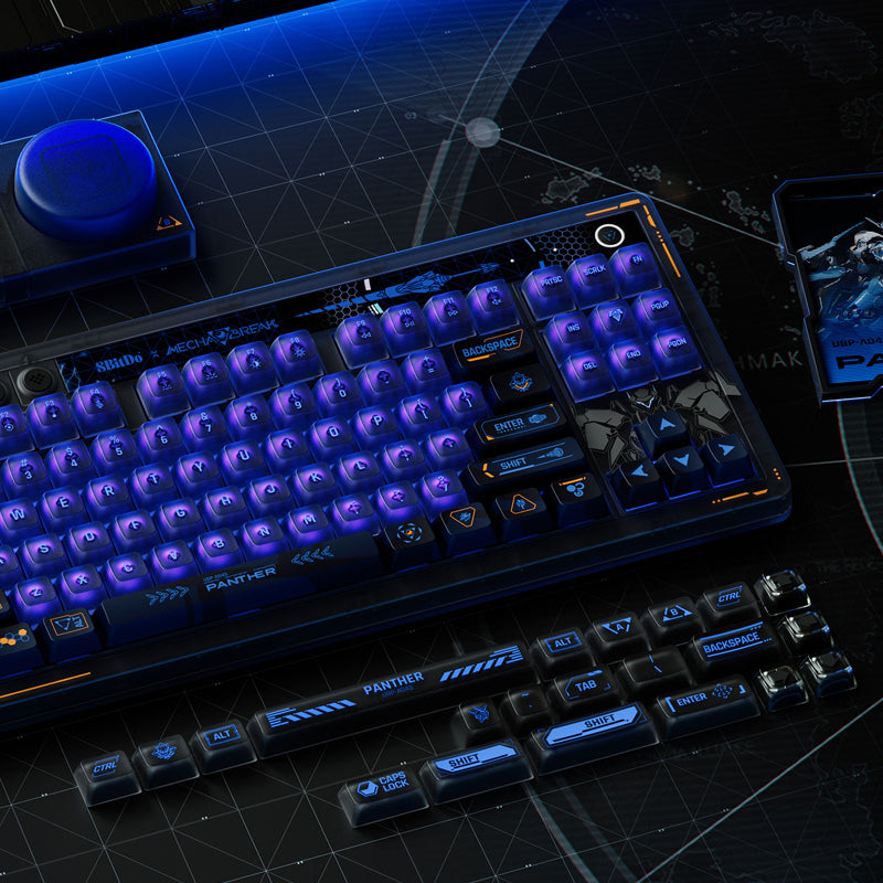 8BitDo Retro 87 Mechanical Keyboard - Mecha BREAK - Mechanical Key Design with Distinctive Styling