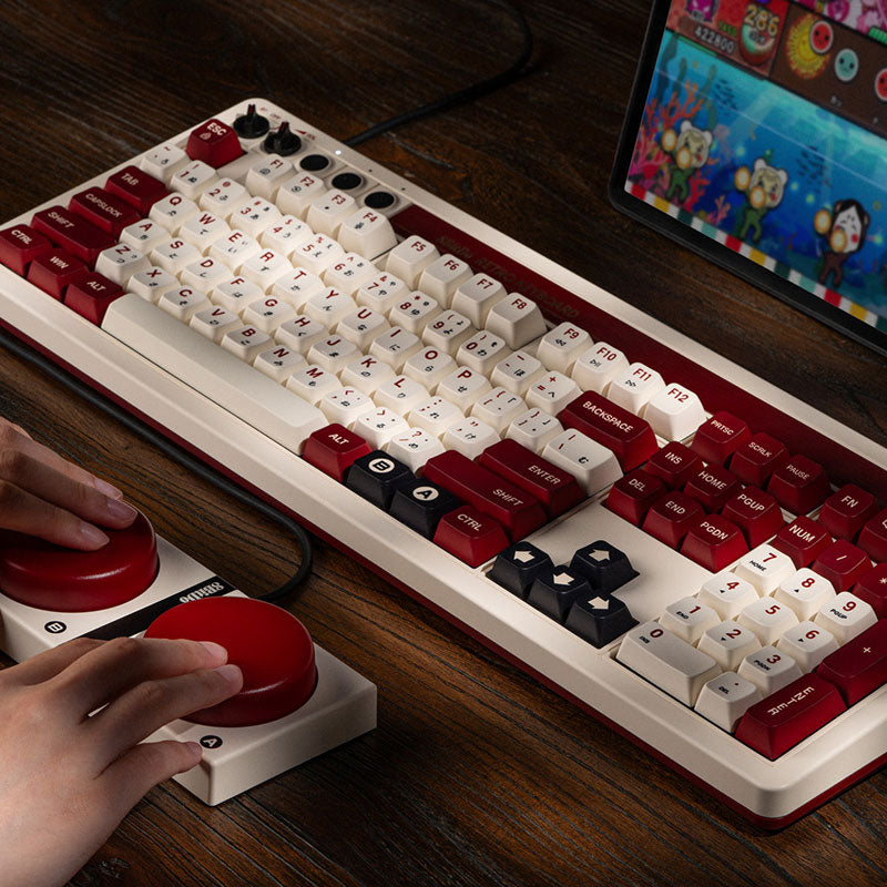 8BitDo Retro 108 Mechanical Keyboard - Mechanical Key Design with Distinctive Styling