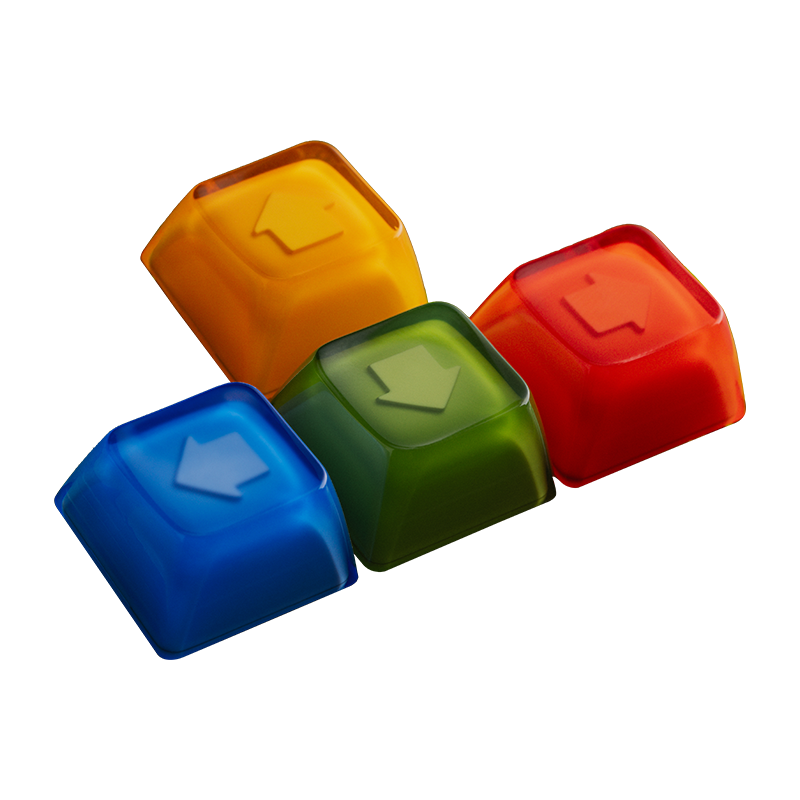 8BitDo Double-Layered Crystal Arrow Keycaps - Keyboard Key Set for Supported 8BitDo Models