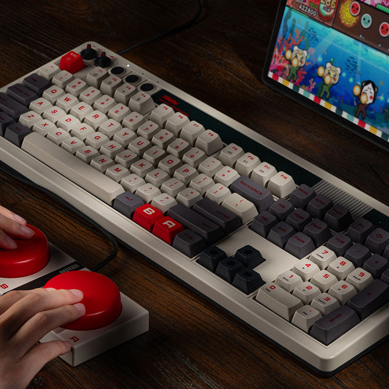 8BitDo Retro 108 Mechanical Keyboard - Mechanical Key Design with Distinctive Styling