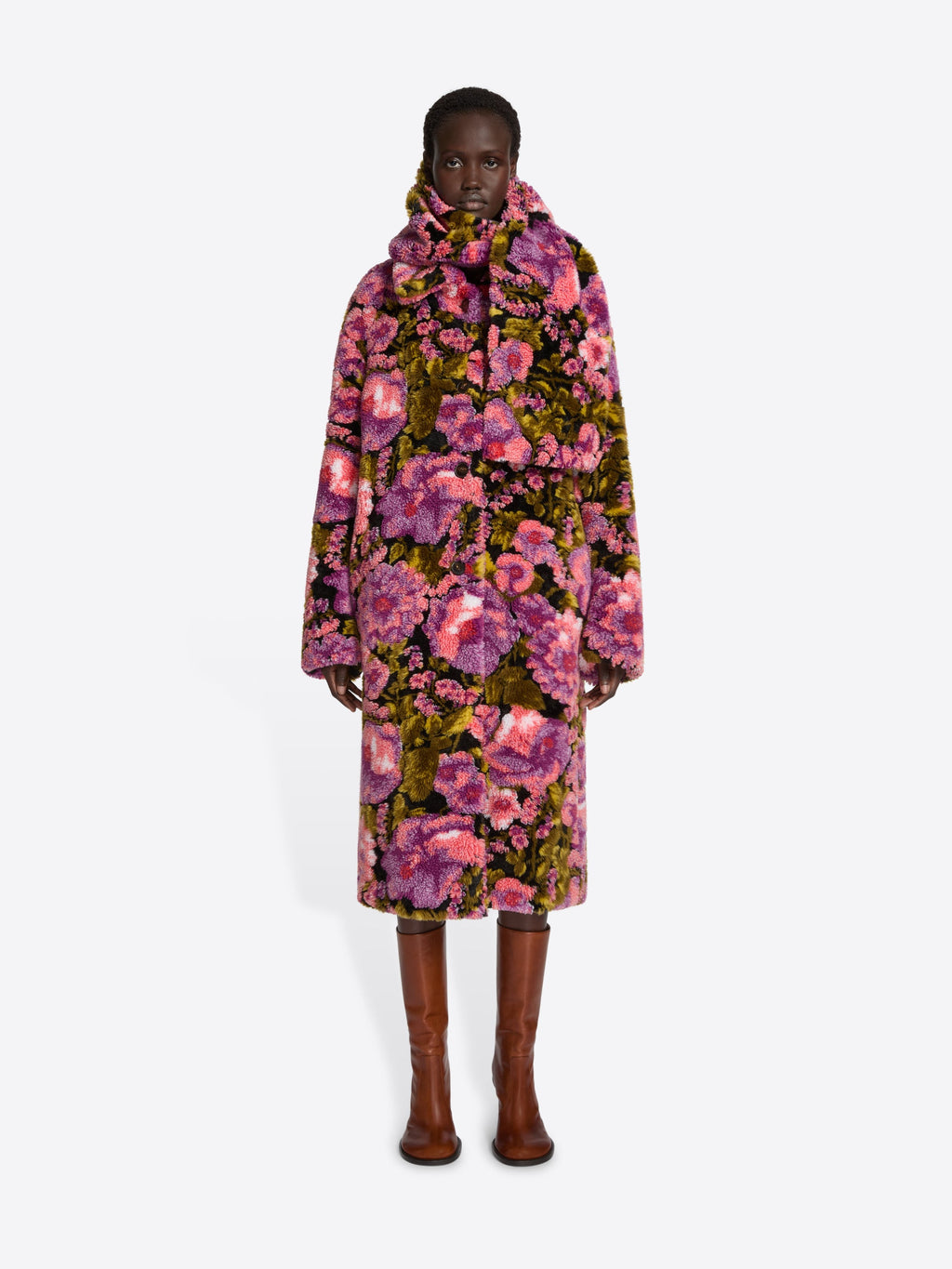 Shearling Jacquard Scarf