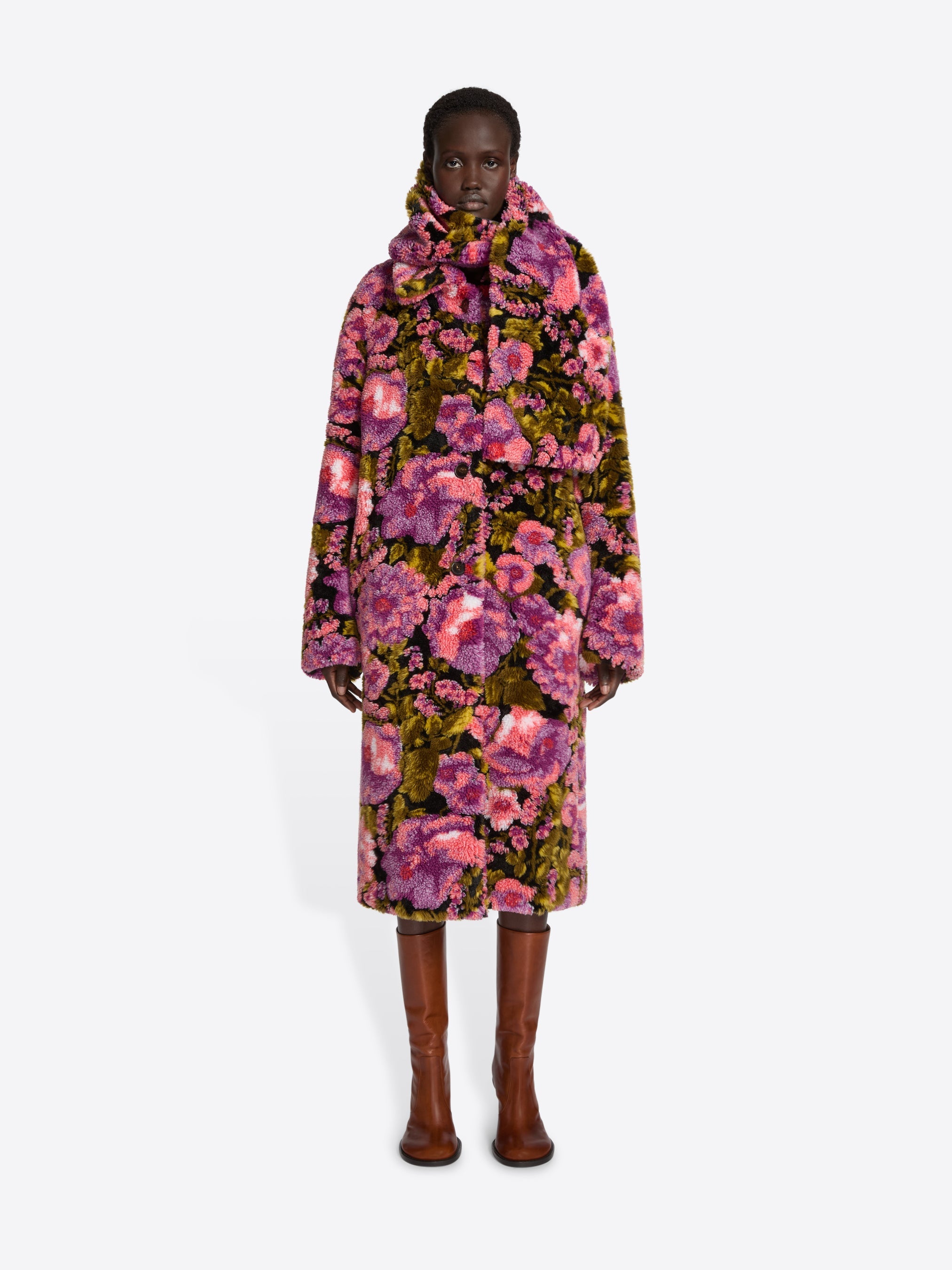 Shearling Jacquard Scarf