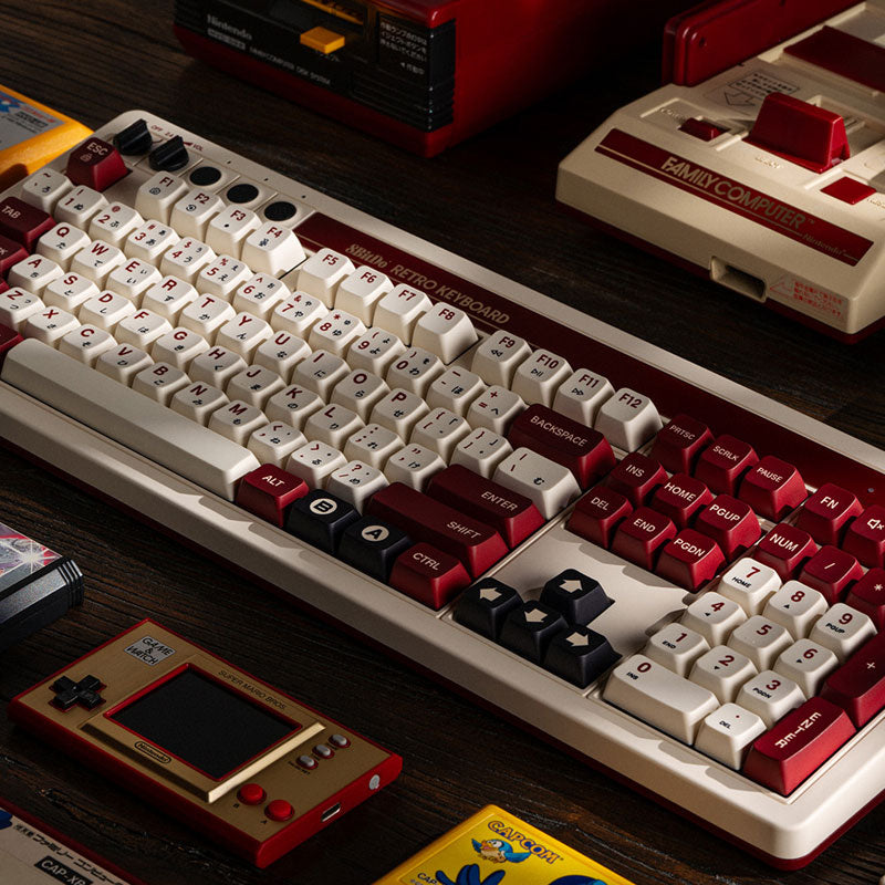 8BitDo Retro 108 Mechanical Keyboard - Mechanical Key Design with Distinctive Styling
