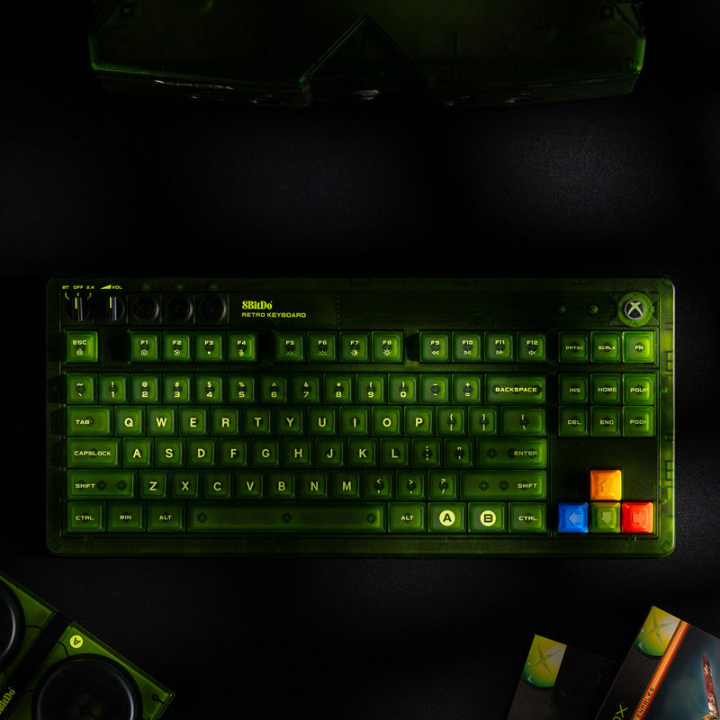 8BitDo Retro 87 Mechanical Keyboard - Xbox Edition - Mechanical Key Design with Distinctive Styling