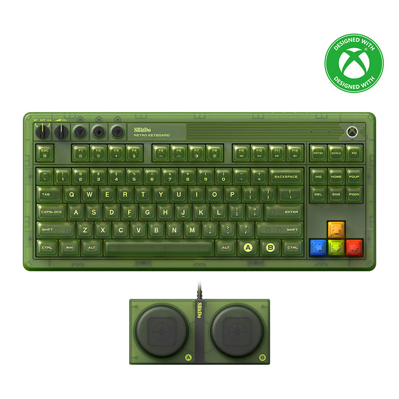 8BitDo Retro 87 Mechanical Keyboard - Xbox Edition - Mechanical Key Design with Distinctive Styling
