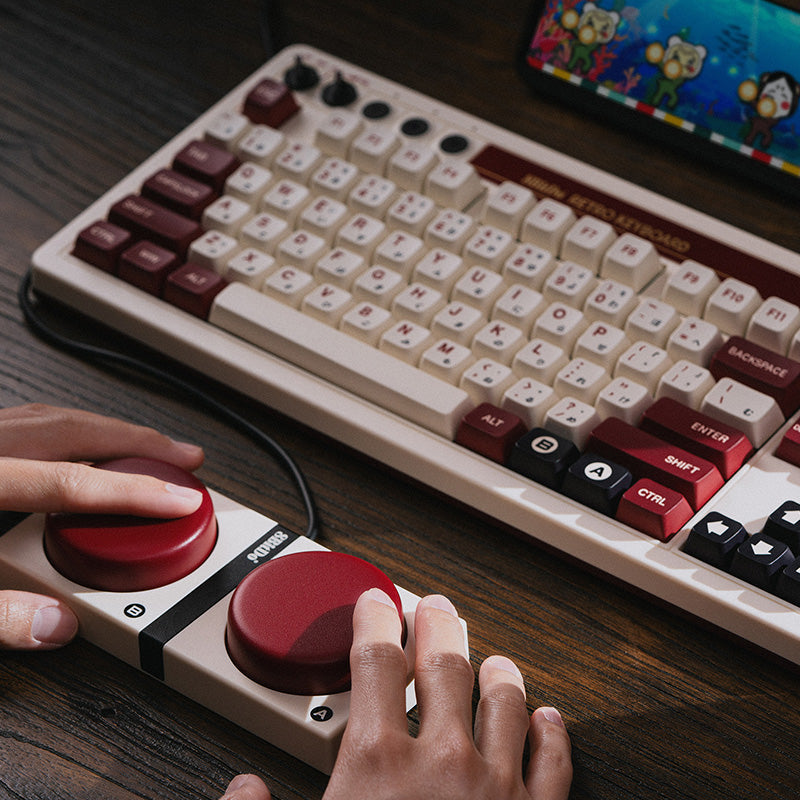 8BitDo Retro Mechanical Keyboard - Mechanical Key Design with Distinctive Styling