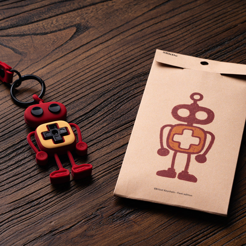 8BitDo 8Bitbot Keychain - Mini Gaming-Themed Keychain Design