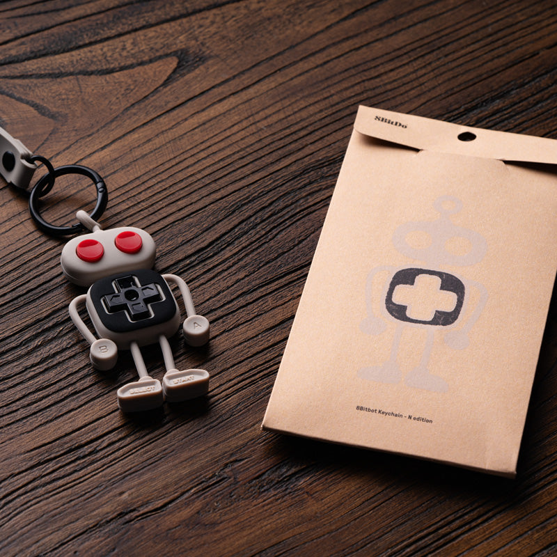 8BitDo 8Bitbot Keychain - Mini Gaming-Themed Keychain Design