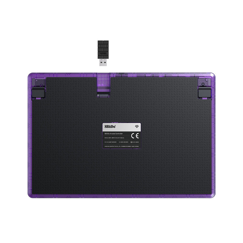 8BitDo Arcade Controller - Transparent Purple Signature Edition - Arcade-Style Controller for Daily Gaming