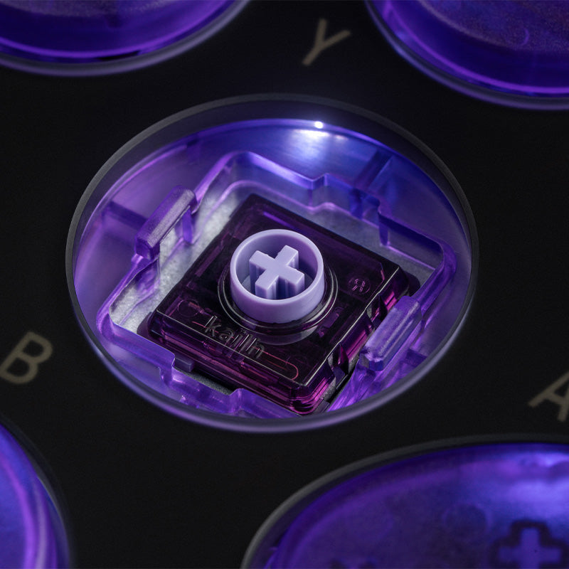 8BitDo Arcade Controller - Transparent Purple Signature Edition - Arcade-Style Controller for Daily Gaming