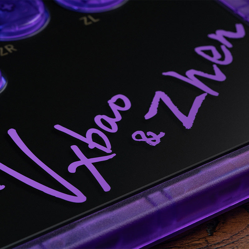 8BitDo Arcade Controller - Transparent Purple Signature Edition - Arcade-Style Controller for Daily Gaming