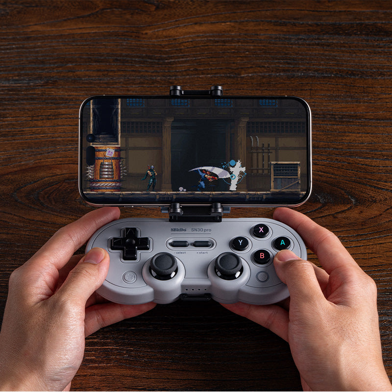 8BitDo Mobile Clip for SN30 Pro - Controller Phone Mount for Flexible Mobile Play