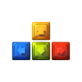 8BitDo Double-Layered Crystal Arrow Keycaps - Keyboard Key Set for Supported 8BitDo Models